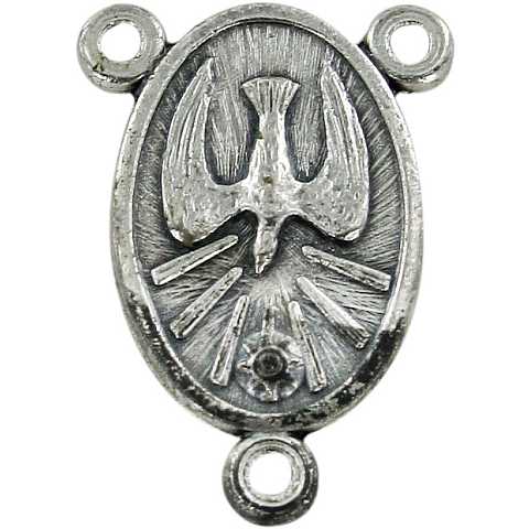 Crociera Spirito Santo ovale in metallo per rosario fai da te