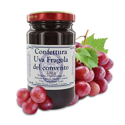Marmellata di uva fragola del convento dei Frati Carmelitani Scalzi - Vasetto 230 gr