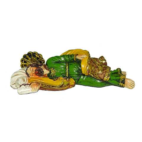 Statua di San Giuseppe dormiente da 20 cm in confezione regalo con segnalibro in IT/EN/ES