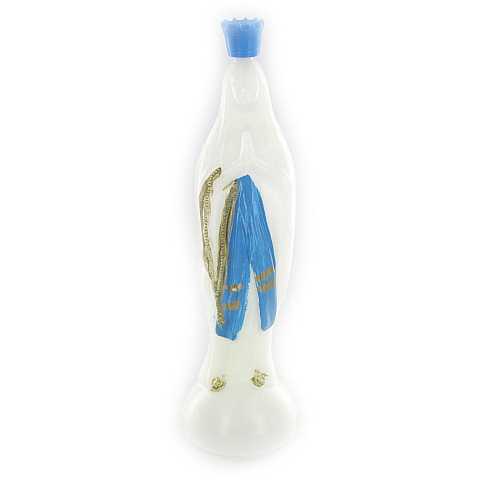 Bottiglia per Acquasanta a Forma di Statuetta della Vergine Maria di Lourdes, Statuetta Bottiglietta per Acqua Santa, Acqua Benedetta Non Inclusa, Plastica, H 13 Cm