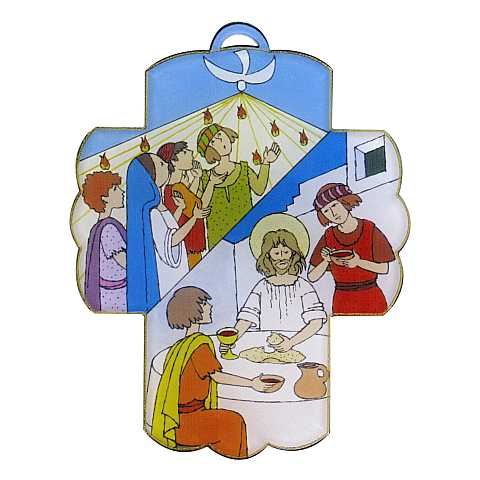 Bomboniera comunione/cresima bambino bambina: Croce Sacramenti - 13 x 10 cm