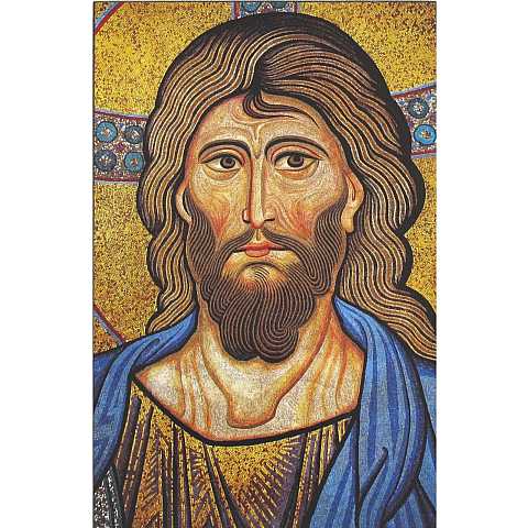 Quadro Cristo Pantocratore stampa su legno - 10 x 15 cm