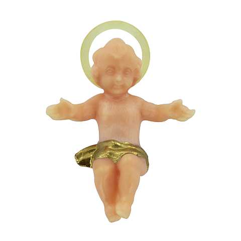 Gesù Bambino in plastica color carne - 5 cm