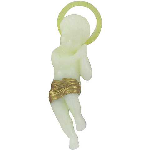 Gesù Bambino in plastica fosforescente - 6 cm