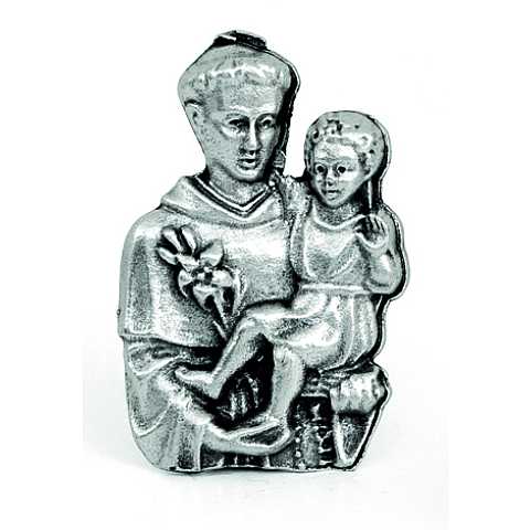 Basetta Sant'Antonio in metallo ossidato - 2 x 3,4 cm