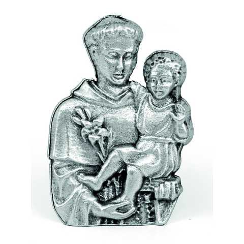 Basetta Sant'Antonio in metallo ossidato - 3 x 4,5 cm