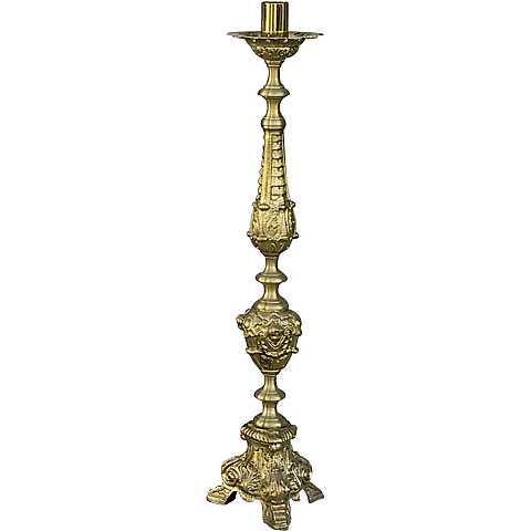Candeliere in bronzo Barocco ricco - 80 cm