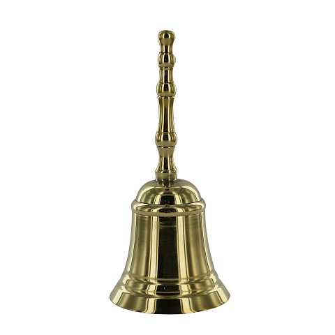 Campanello classico in ottone argentato - 11x5 cm