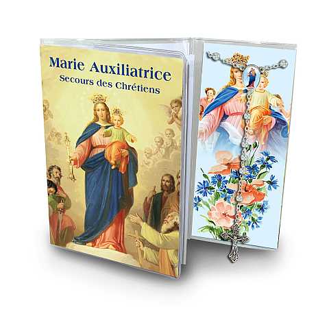 Libretto con rosario Madonna Ausiliatrice - francese