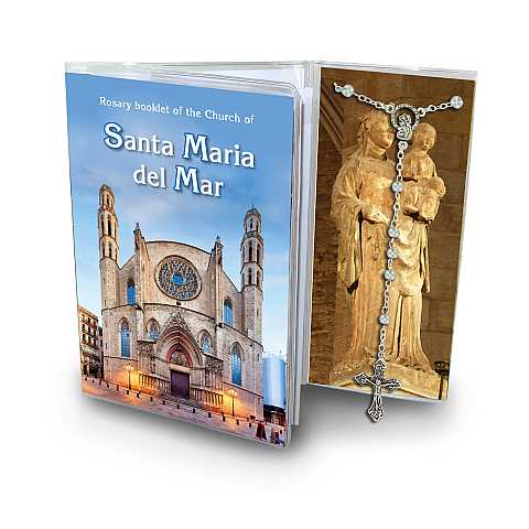 Libretto con rosario Basilica Santa Maria del Mar - inglese