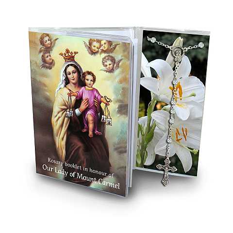 Libretto con rosario Madonna del Carmelo (nuova versione) – inglese