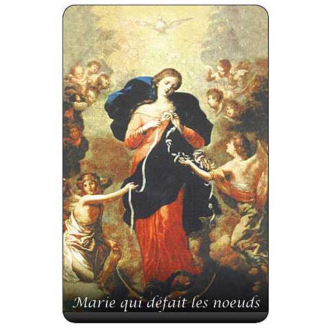Card Maria Che Scioglie i Nodi in PVC da 5,5 x 8,5 cm - in francese