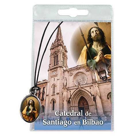 Medaglia Catedral de Bilbao con laccio e preghiera in spagnolo