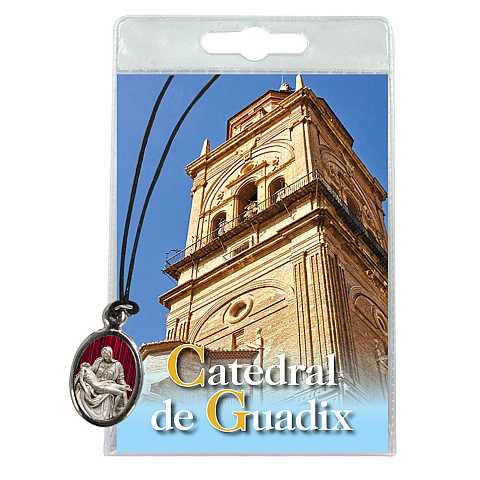 Medaglia Catedral de Guadix con laccio e preghiera in spagnolo