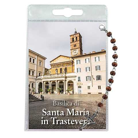 Decina Basilica Santa Maria in Trastevere con blister trasparente e preghiera