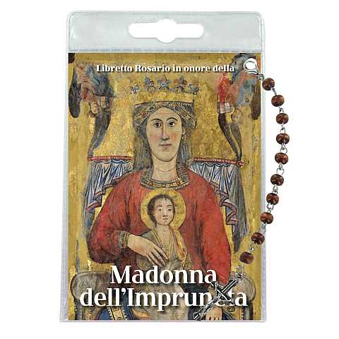 Decina della Madonna dell'Impruneta con blister trasparente e preghiera	