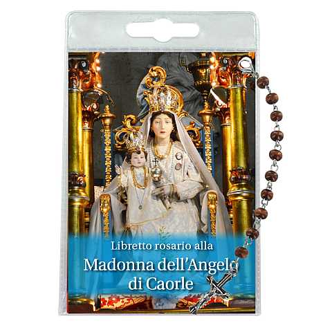 Decina della Madonna dell'Angelo di Caorle con blister trasparente e preghiera	