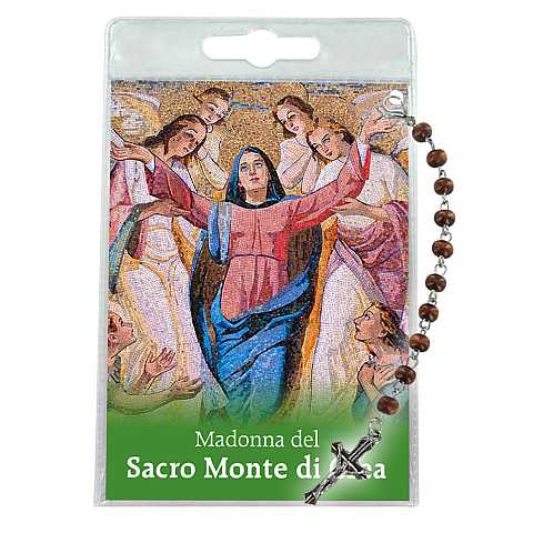 Decina di Madonna del Sacro Monte di Crea con blister trasparente e preghiera