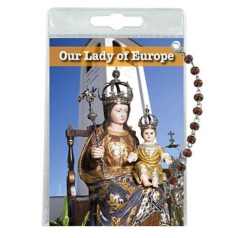 Decina di Our Lady of Europe con blister trasparente e preghiera - inglese