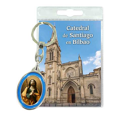 Portachiavi Catedral de Bilbao con preghiera in spagnolo