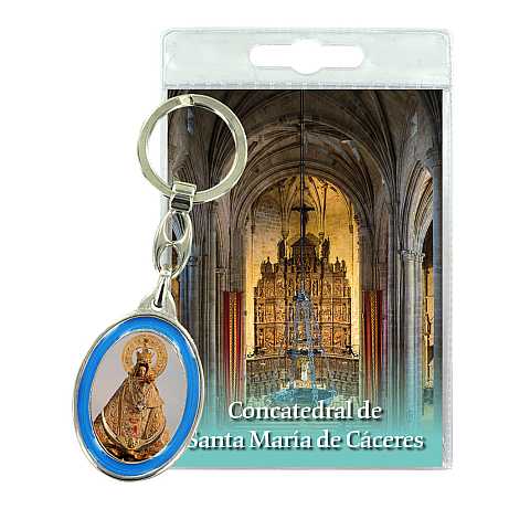 Portachiavi Concatedral de Caceres con preghiera in spagnolo
