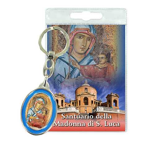 Portachiavi Madonna di San Luca con preghiera in italiano