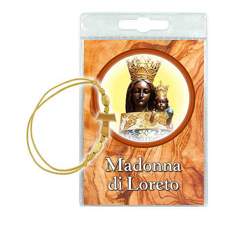 Blister preghiera a Madonna di Loreto con bracciale - italiano