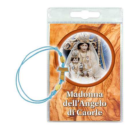 Blister preghiera a Madonna dell'Angelo di Caorle con bracciale - italiano