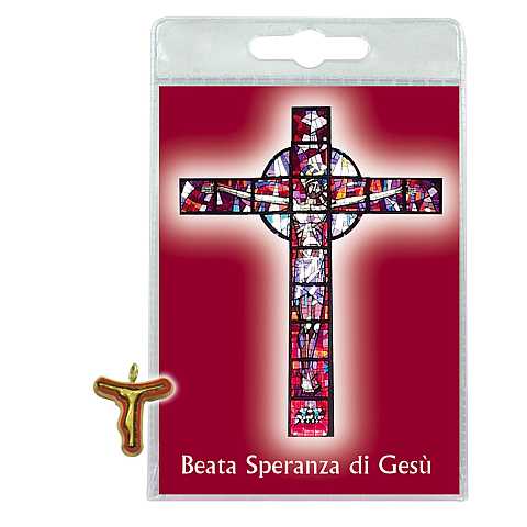 Blister (C) Beata Speranza di Gesù con croce in ulivo - italiano