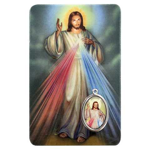 Card Gesù Misericordioso in PVC - 5,5 x 8,5 cm - italiano