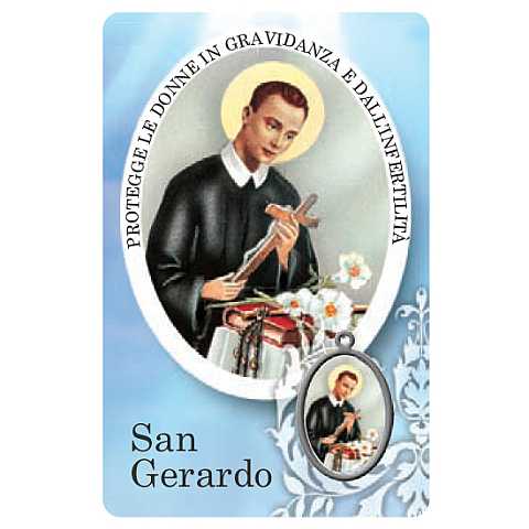 Card San Gerardo della guarigione in PVC - 5,5 x 8,5 cm - italiano