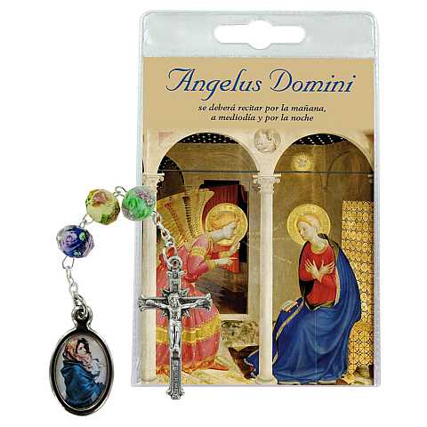 Blister Angelus Domini con rosario in spagnolo