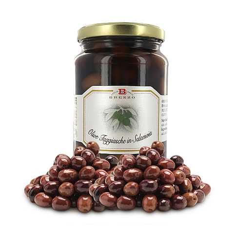Olive Taggiasche Intere In Salamoia, 300 Grammi