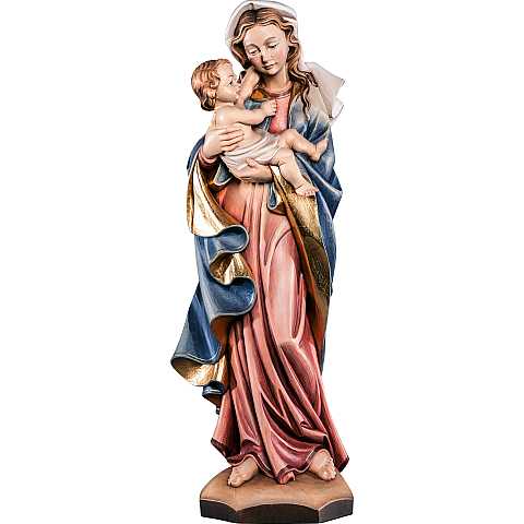 Statua della Madonna Germania da 40 cm in legno dipinto a mano con colori a olio - Demetz Deur