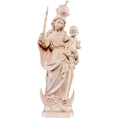Statua della Madonna Bavarese da 25 cm in legno naturale - Demetz Deur