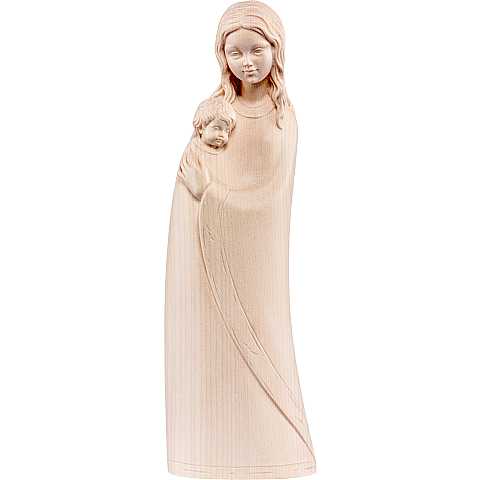Statua della Madonna Jasmine in legno di tiglio naturale, linea da 60 cm, Madonne stile moderno - Demetz Deur