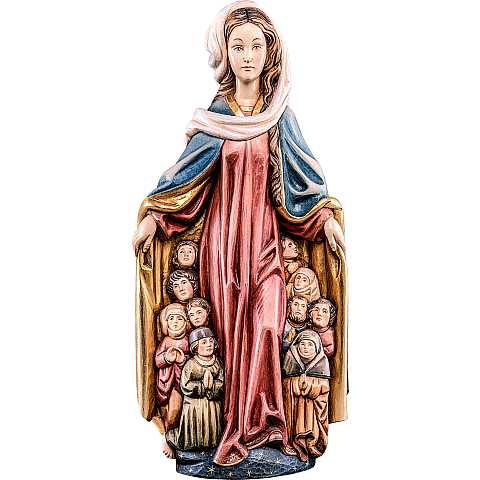 Statua della Madonna della Misericordia in legno di tiglio dipinto a mano, linea da 130 cm, Madonne Stile Gotico - Demetz Deur