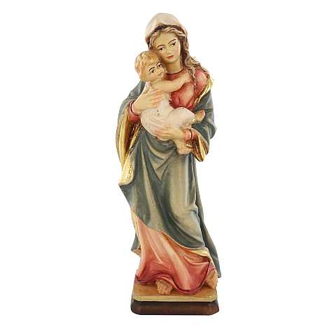 Statua della Madonna Tirolese in legno dipinto a mano, linea da 15 cm - Demetz Deur
