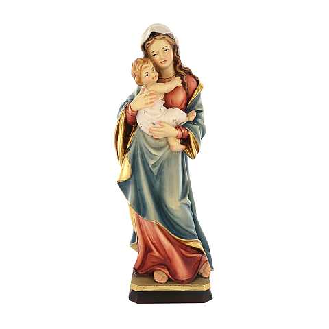 Statua della Madonna Tirolese in legno dipinto a mano, linea da 25 cm - Demetz Deur