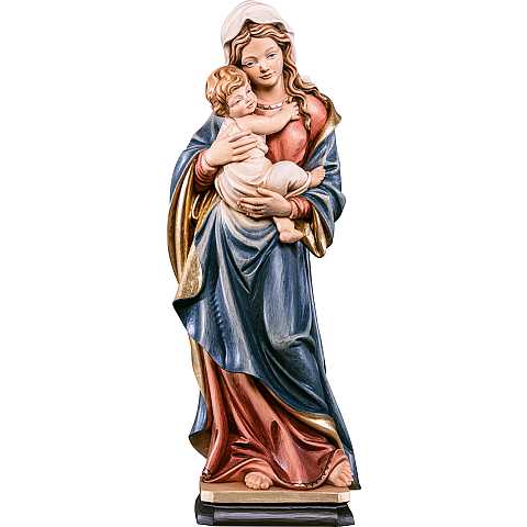 Statua della Madonna Tirolese in legno dipinto a mano, linea da 40 cm - Demetz Deur