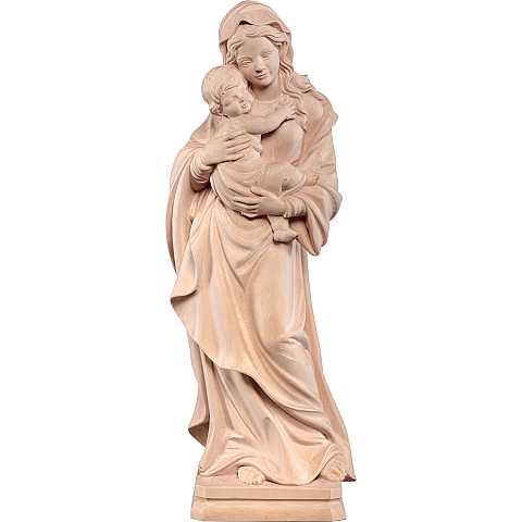 Statua della Madonna Tirolese in legno di tiglio naturale, linea da 40 cm - Demetz Deur