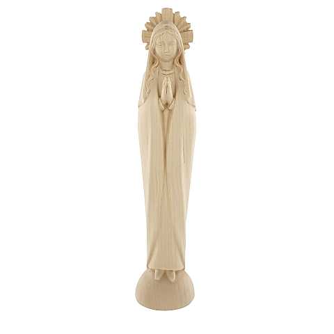Statua della Madonna stilizzata, linea da 20 cm, in legno naturale - Demetz Deur
