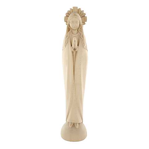 Statua della Madonna stilizzata, linea da 30 cm, in legno naturale - Demetz Deur