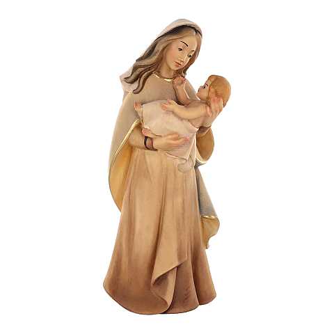 Statua della Madonna Madre della Gioventù, linea da 15 cm, in legno dipinto a mano - Demetz Deur