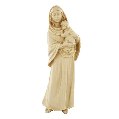 Statua della Madonna Ferruzzi, linea da 15 cm, in legno naturale - Demetz Deur