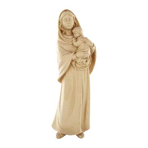 Statua della Madonna Ferruzzi, linea da 30 cm, in legno naturale - Demetz Deur