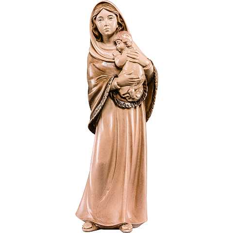 Statua della Madonna Ferruzzi, linea da 25 cm, in legno, 3 toni di marrone - Demetz Deur