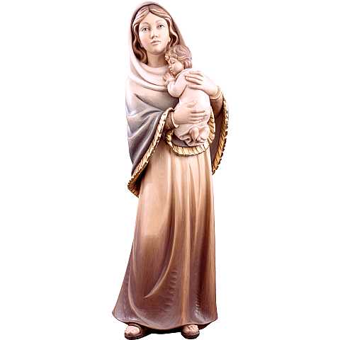 Statua della Madonna Ferruzzi, linea da 25 cm, in legno dipinto a mano - Demetz Deur