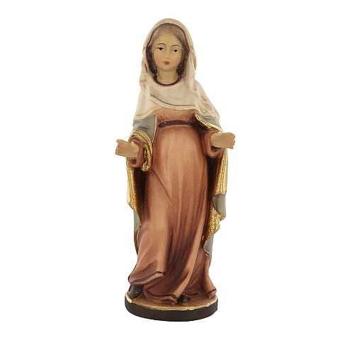 Statua della Madonna incinta in legno dipinto a mano, linea da 10 cm - Demetz Deur