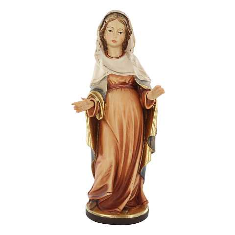 Statua della Madonna incinta in legno dipinto a mano, linea da 20 cm - Demetz Deur